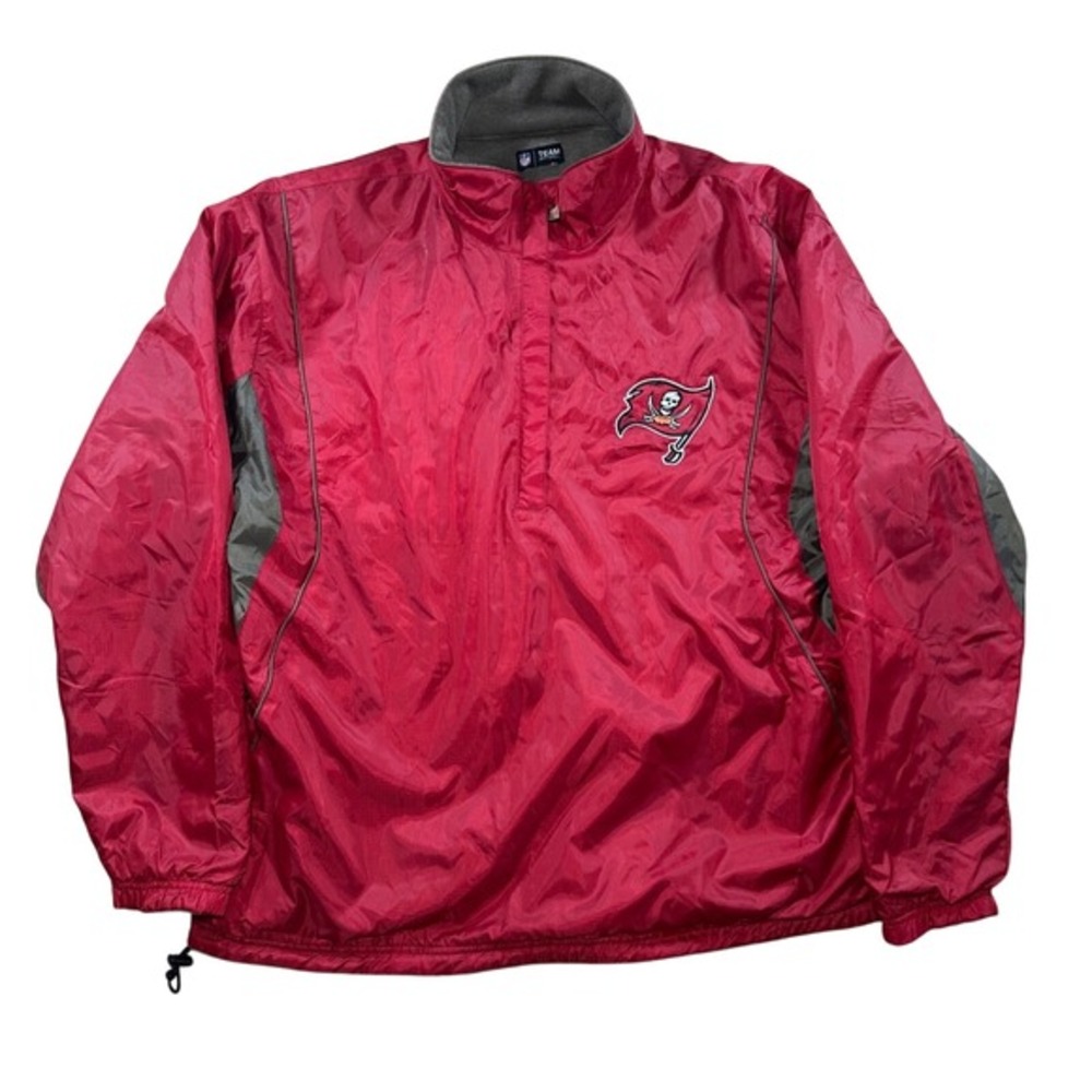 NFL Team Apparel Tampa Bay Buccaneers XL Reversible Pullover Jacket 1/4 Zip